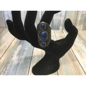 Large Ring Blue Accents